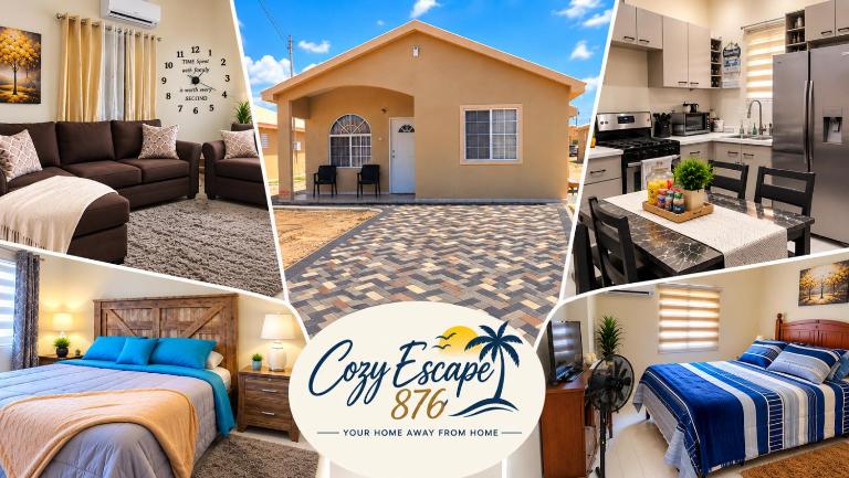 Cozy Escape 876 Secure 2BR with AC, Parking & near Beaches - Bed and Breakfast Portmore
