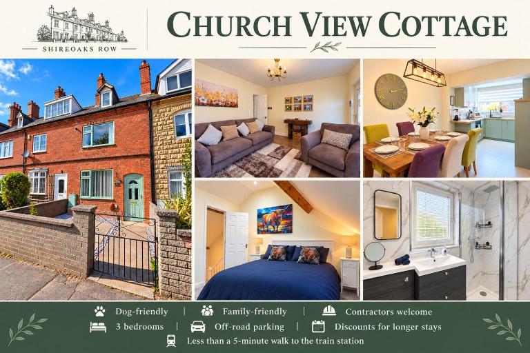 3-Bed Parking Dog Friendly Families & Work - Chambres d'hôtes Worksop