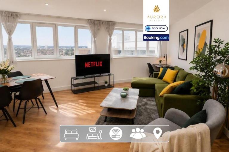 Premium 2BDR Apartment By Aurora WorkNest Short Lets & Serviced Accommodation London With Fitness Centre & Parking - Chambres d'hôtes Harrow