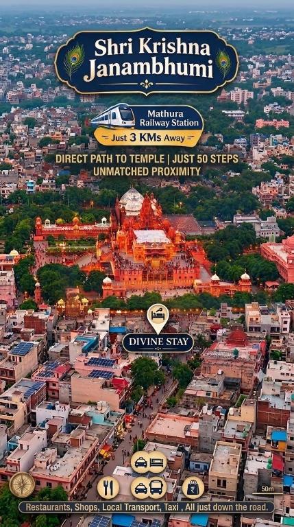 New Divine Stay At Janambhumi - Family Sleeps 2-6 , Private & Spacious - Ferienwohnung Mathura