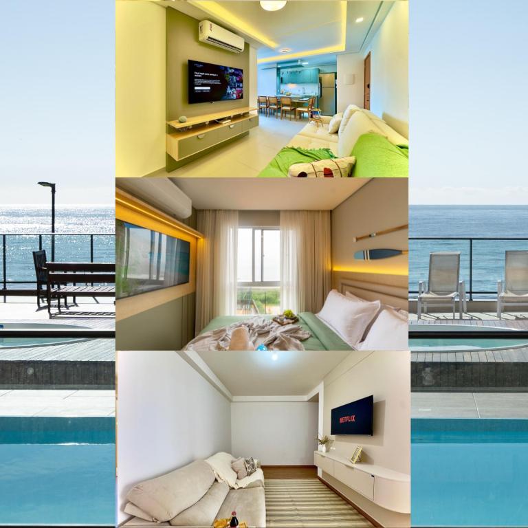 Aptos completo PÉ NA AREIA em Barra Velha em condomínio Resort com Spa, Piscina, quadra de futebol, Sala de jogos, brinquedoteca, Complexo com diversos comércios - B&B Barra Velha