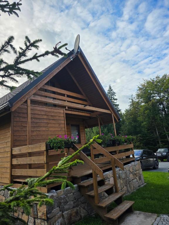 Klimatyczne drewniane Domki Jagodna Spalona 6D-2 jacuzzi sauna,trasy rowerowe - Chambres d'hôtes Spalona