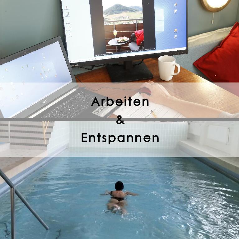 Workation Studios im Schwarzwald - ruhig mit Balkon & Pool - Bed and Breakfast Baiersbronn