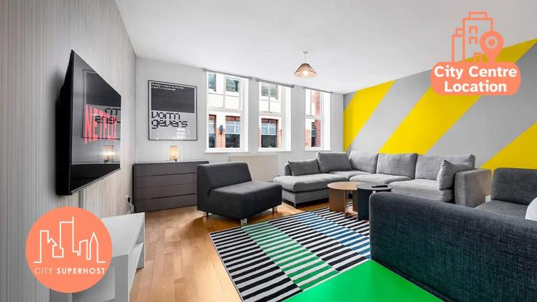 Canal Street Flat for Groups with 2 Baths - B&B Manchester