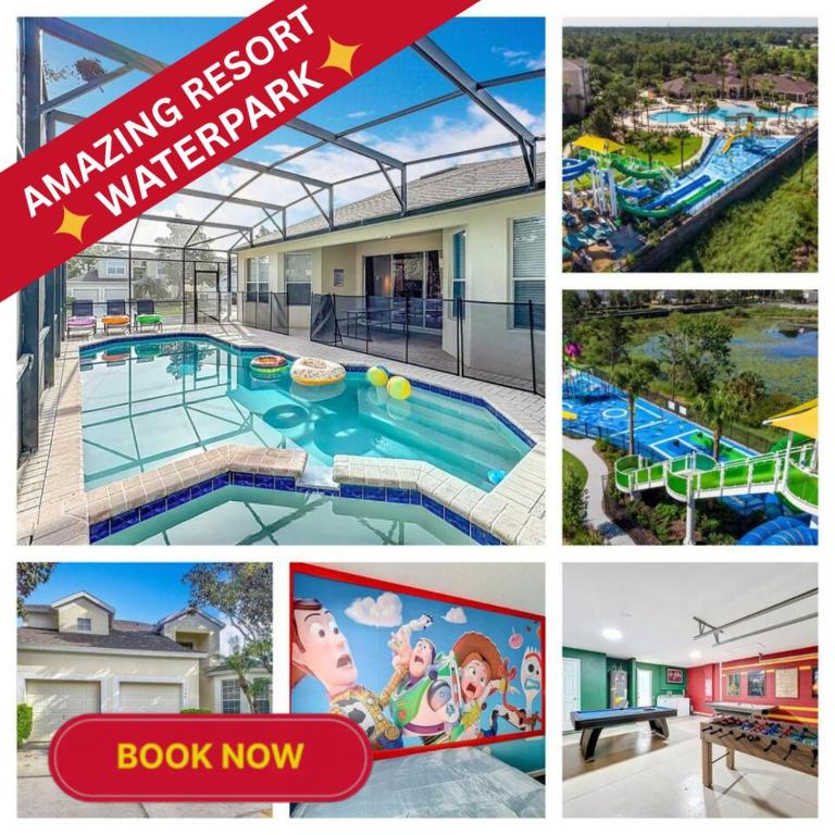 5BR Themed Home, Game Room, Pool + Free Water Park - Chambres d'hôtes Orlando
