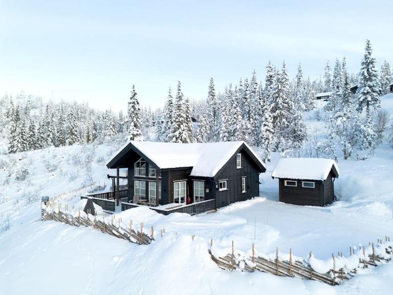 Flott utsikt Peis Elbillader - B&B Aurdal
