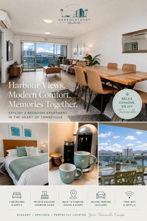 Harbourfront Views at Allure 2 Bedroom Apartment - B&B Townsville