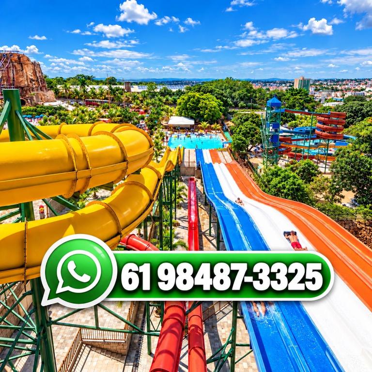 diRoma Oficial Lacqua mais Park Aquático Incluso na Hospedagem, Parcelamos ate em 18x No Cartão de Crédito Sem Juros - Ferienwohnung Caldas Novas
