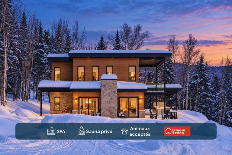 Chalet Gratitude with Private SPA & Sauna - B&B Sainte-Côme