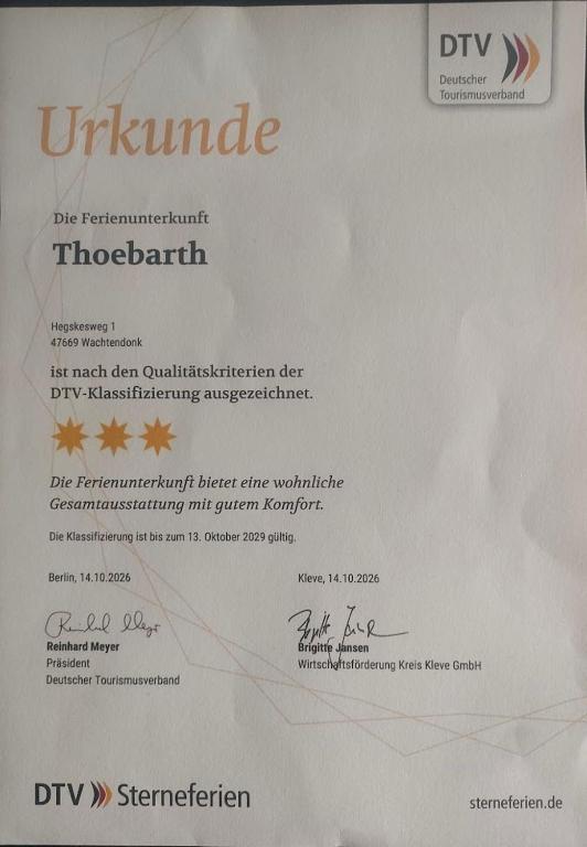 Ferienwohnung Thoebarth - B&B Wachtendonk