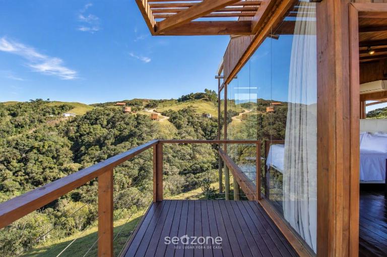 Cabana rústica com jacuzzi e vista incrível VST003 - Chambres d'hôtes São Paulo dos Pinhais