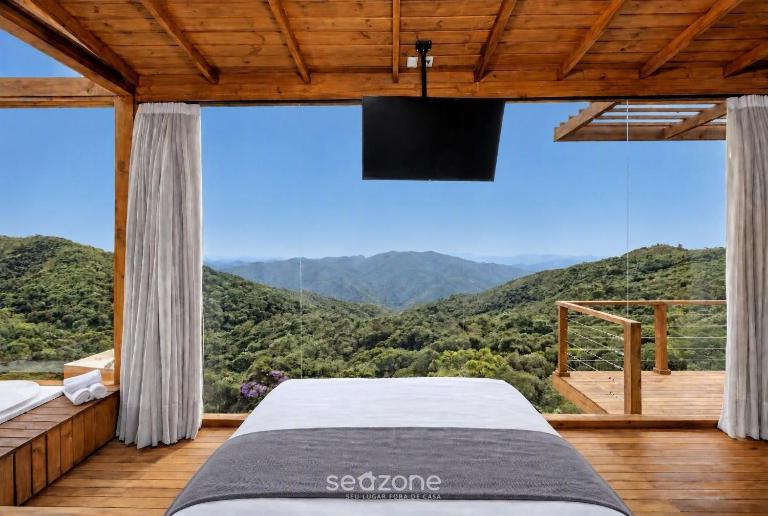 Linda cabana com jacuzzi na montanha VST013 - Chambres d'hôtes São Paulo dos Pinhais
