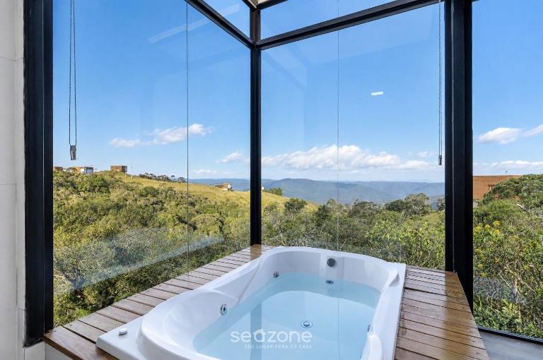 Cabana c/ jacuzzi e vista para as montanhas VST031 - Bed and Breakfast São Paulo dos Pinhais