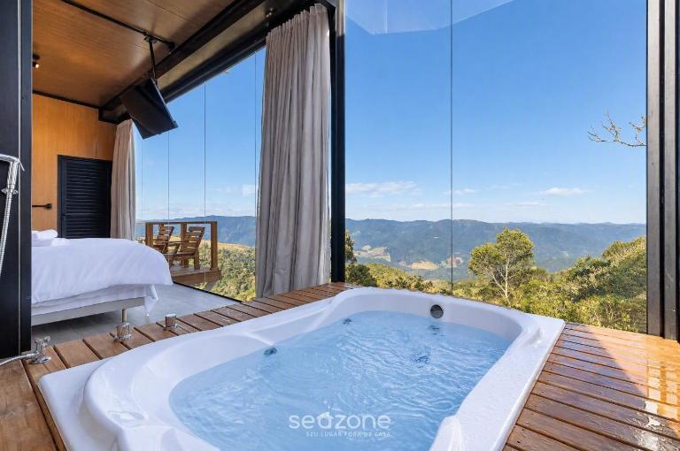 Cabana com jacuzzi e vista na serra | VST036 - Chambres d'hôtes São Paulo dos Pinhais