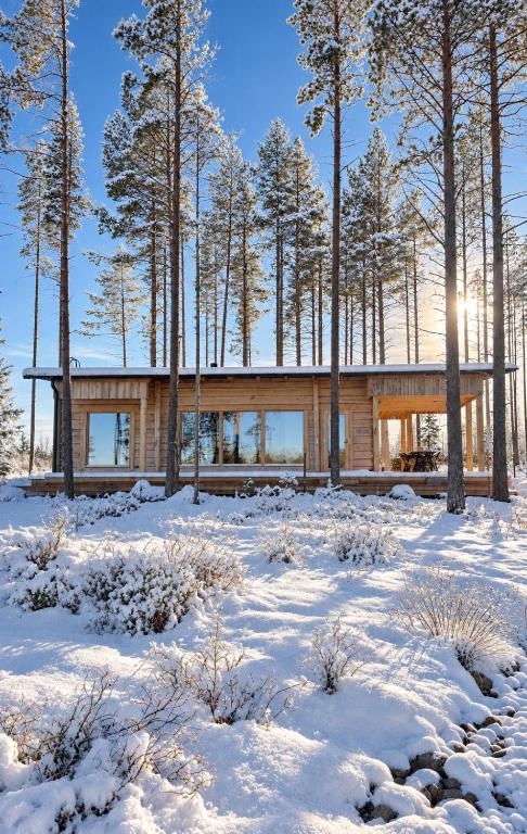 Onnela I Lakeside Log Cabin - Auroras - Sauna - Chambres d'hôtes Rovaniemi