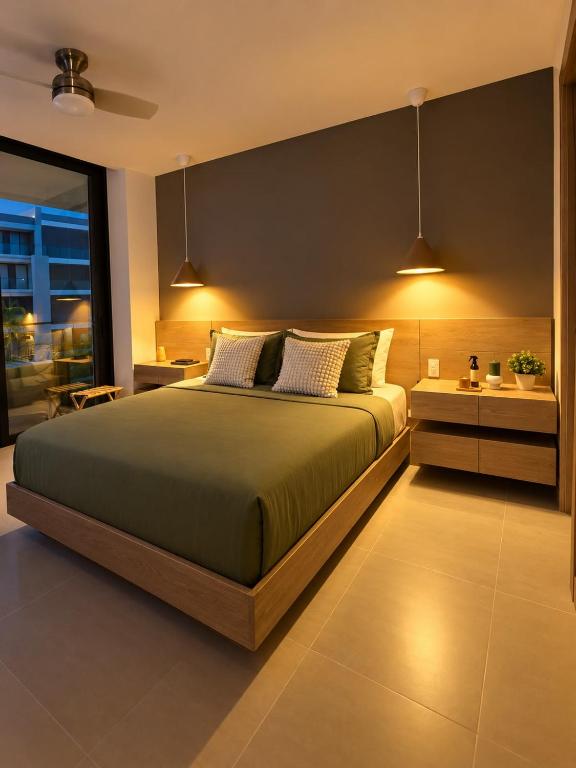 Apartamento moderno con vista al mar y piscinas 1 habitación con balcón en Manzanillo,Cartagena - B&B Cartagena de Indias