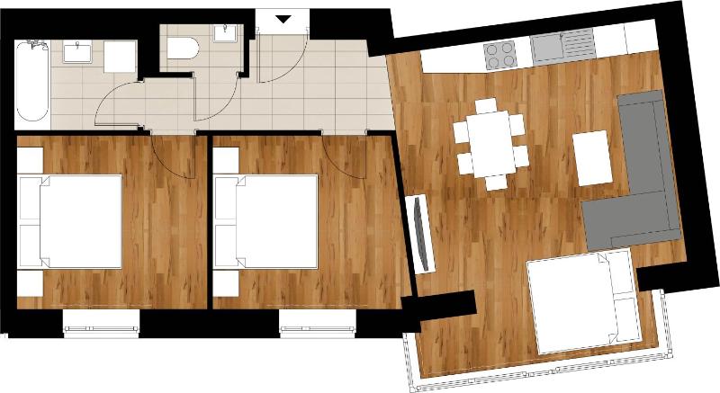 Deluxe Two-Bedroom Apartment image 1