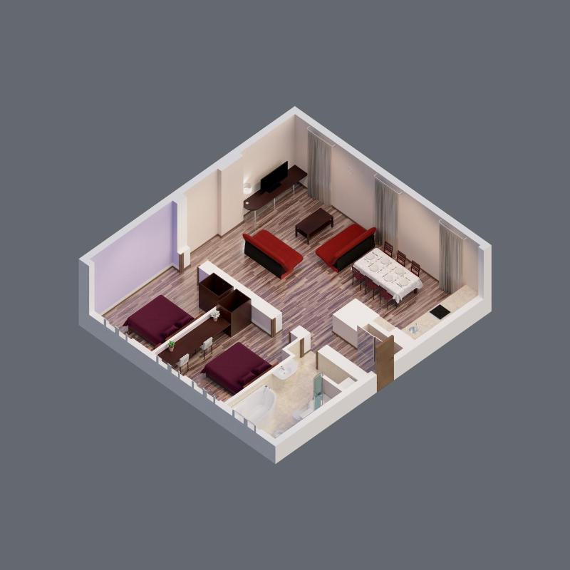 Two-Bedroom Apartment with Air conditioning image 4