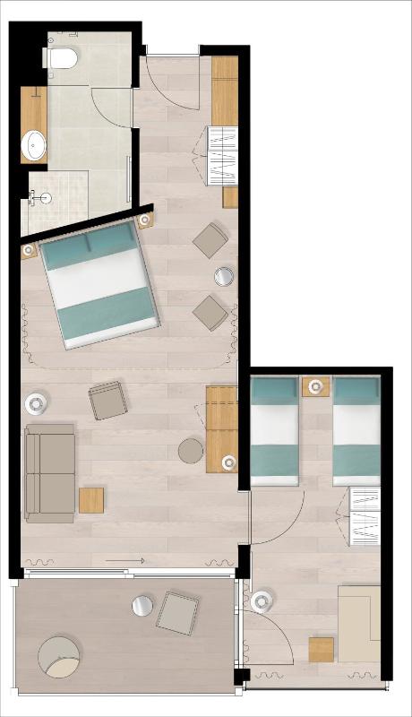 Family Suite with Balcony image 2