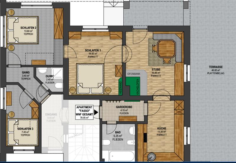 Three-Bedroom Apartment image 3