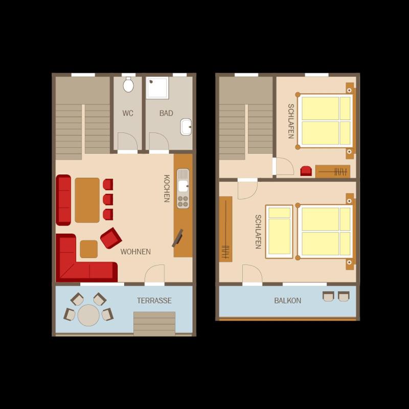 Two-Bedroom Apartment with Balcony or Terrace image 4