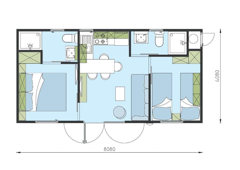 Comfort Two-Bedroom Mobile Home with Sea View image 2