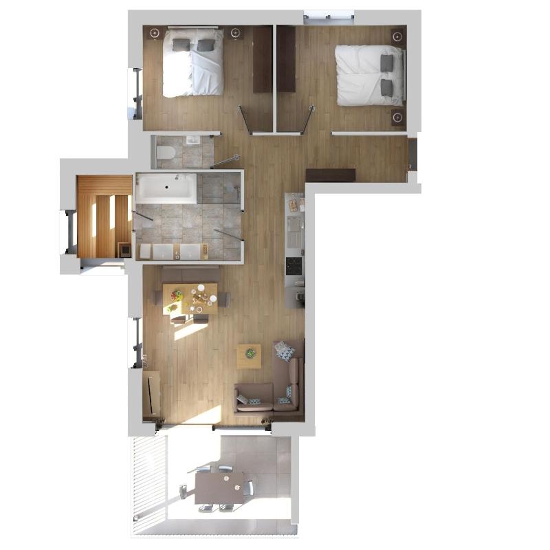 Two-Bedroom Apartment image 2