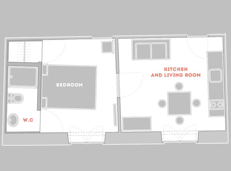 One-Bedroom Studio Apartment image 3