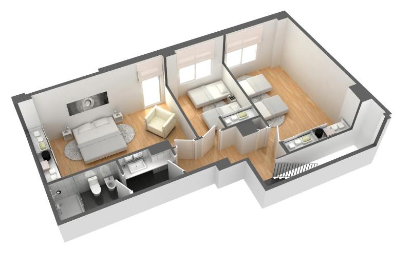 Three-Bedroom Duplex Apartment with Terrace (3-6 Adults) image 3
