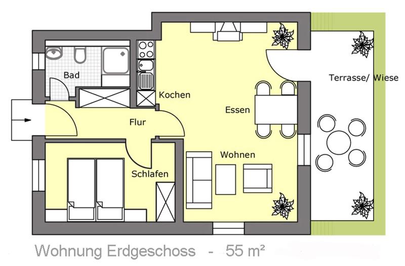 Comfort One-Bedroom Apartment with Terrace image 2