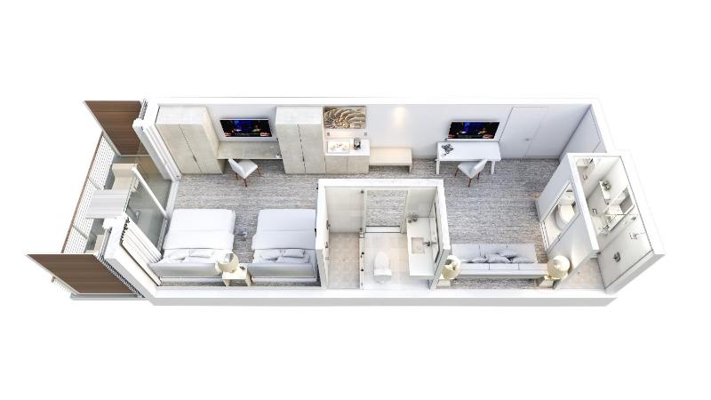 Two Double Bed Suite with Sunset View