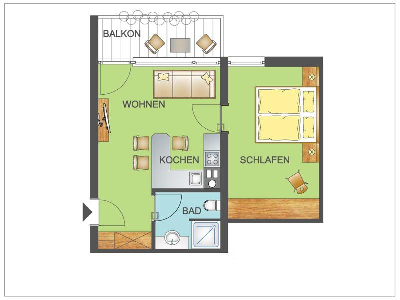 Apartment with Balcony image 2