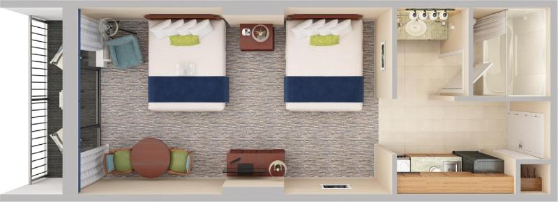 Tower Oceanfront Efficiency -  2 Queen Beds with Kitchen image 2
