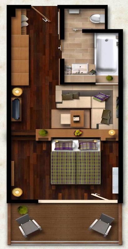 Panorama Double Room with Balcony and Mountain View image 4