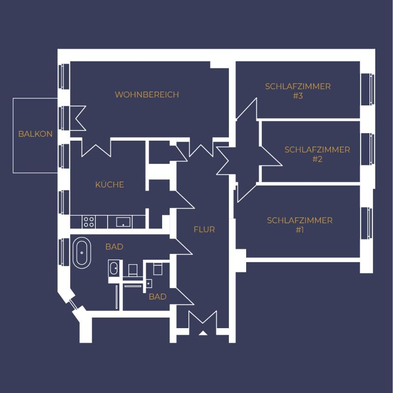 Standard Three-Bedroom Apartment -  Tschaikowskistrasse 19 image 2