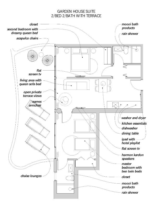Garden House Suite 2/Bedrooms 2/Bath with Kitchenette and Terrace image 2