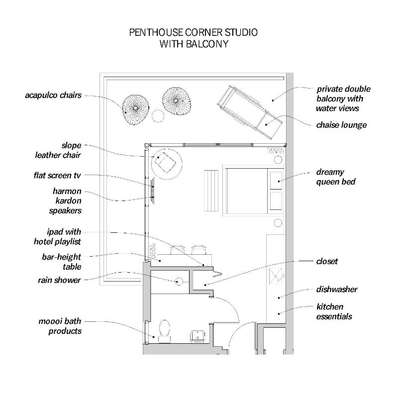 Penthouse Corner Studio with Kitchenette and Terrace image 2