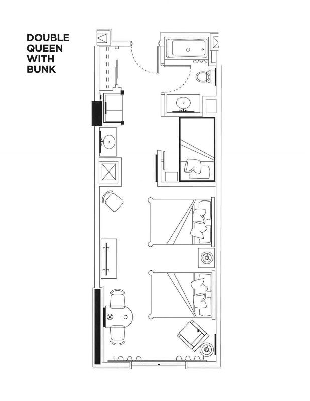 Family Room with Bunk Bed and 2 Queen Beds Non Smoking image 3