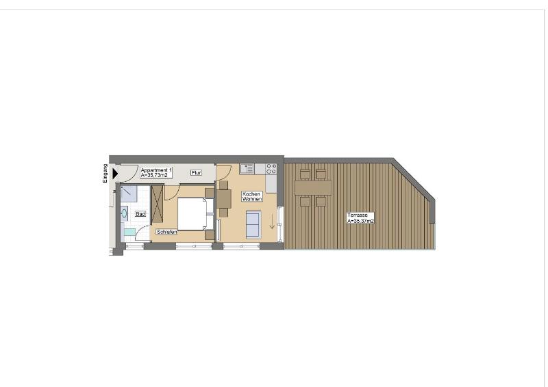 One-Bedroom Apartment with Terrace image 2