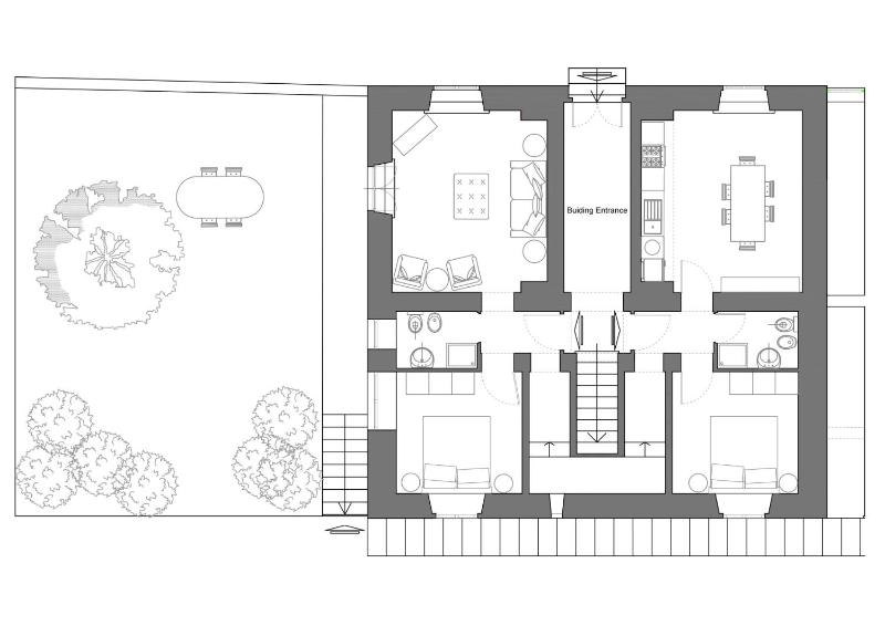 Superior Two-Bedroom Apartment with Garden image 2