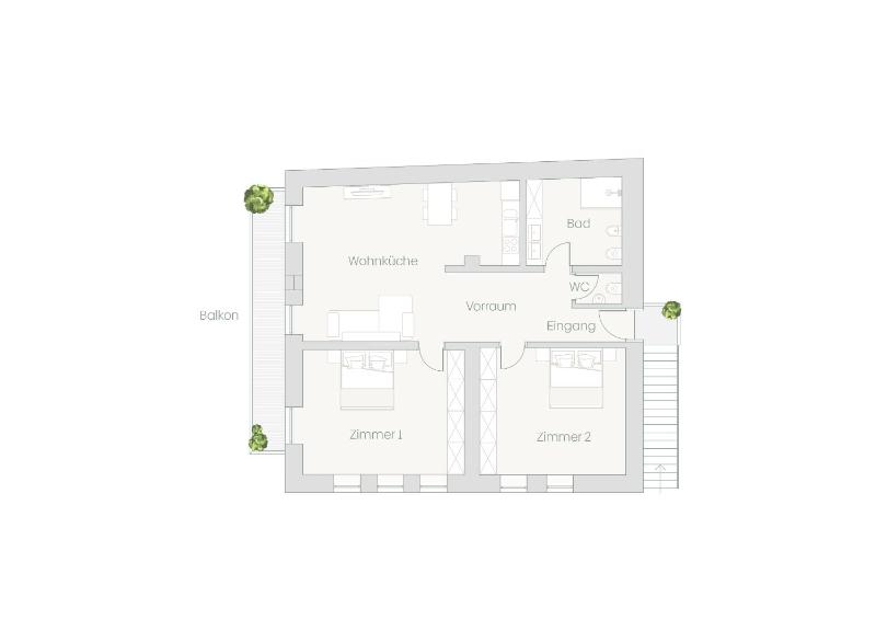 Two bedroom apartment with Balcony image 3