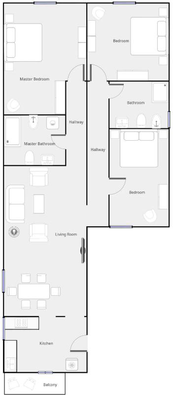 Three-Bedroom Apartment image 2