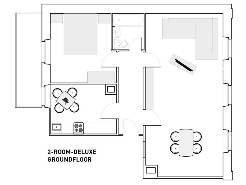 Two-Bedroom Apartment with Terrace and Garden View image 2