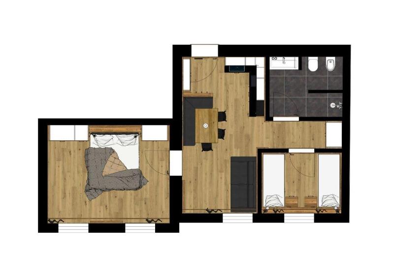 Two-Bedroom Apartment and Balcony image 2