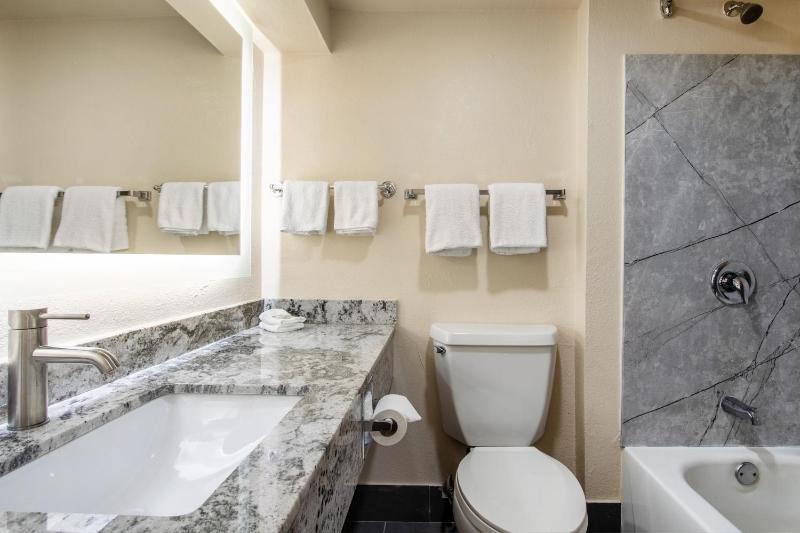 Deluxe Room with Two Double Beds Disability Access Roll-In Shower Non-Smoking image 2