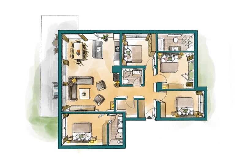 Four-Bedroom Apartment image 3
