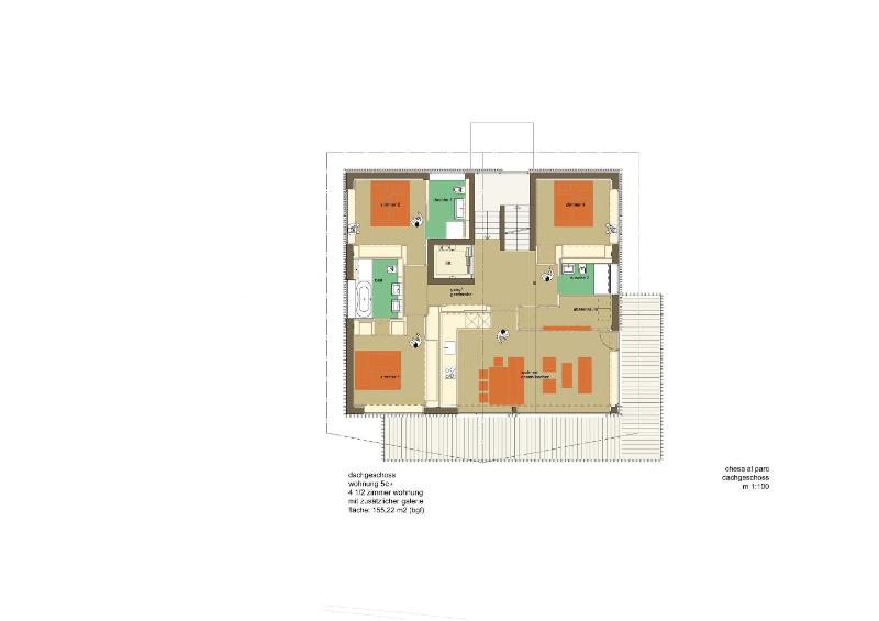 Three-Bedroom Apartment with Balcony and Mezzanine image 3