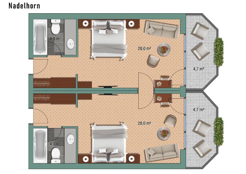 Standard Apartment with partial Matterhorn View image 2