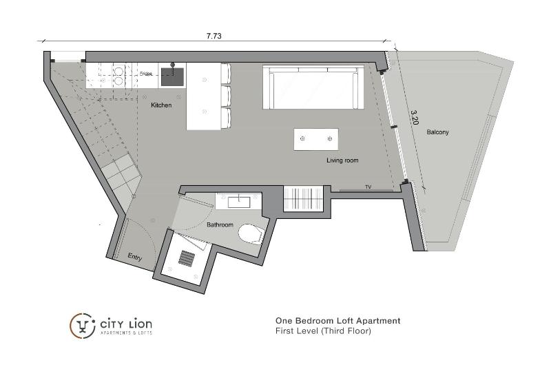 One-bedroom Loft Apartment  image 3
