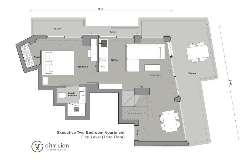Executive Two-Bedroom Apartment image 3